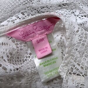 Lilly Pulitzer White Lace Swim Cover-Up Poncho – Size S/M [NWOT]